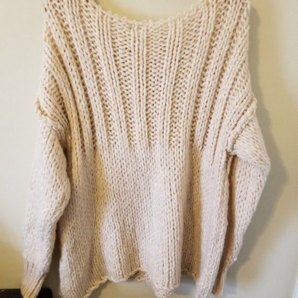 Free People Be There Pullover Cozy Sweater Cream - Picture 8 of 12